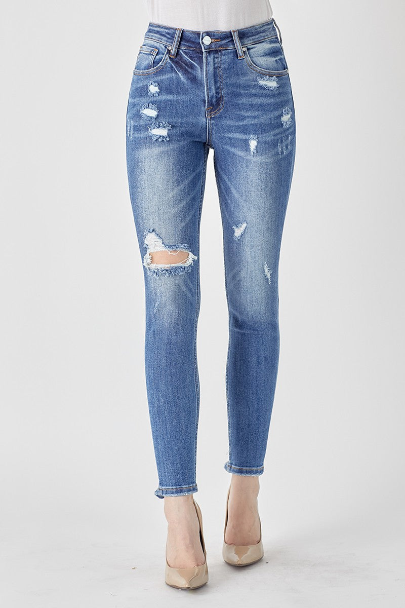 Plus Risen Distressed Ankle Skinny