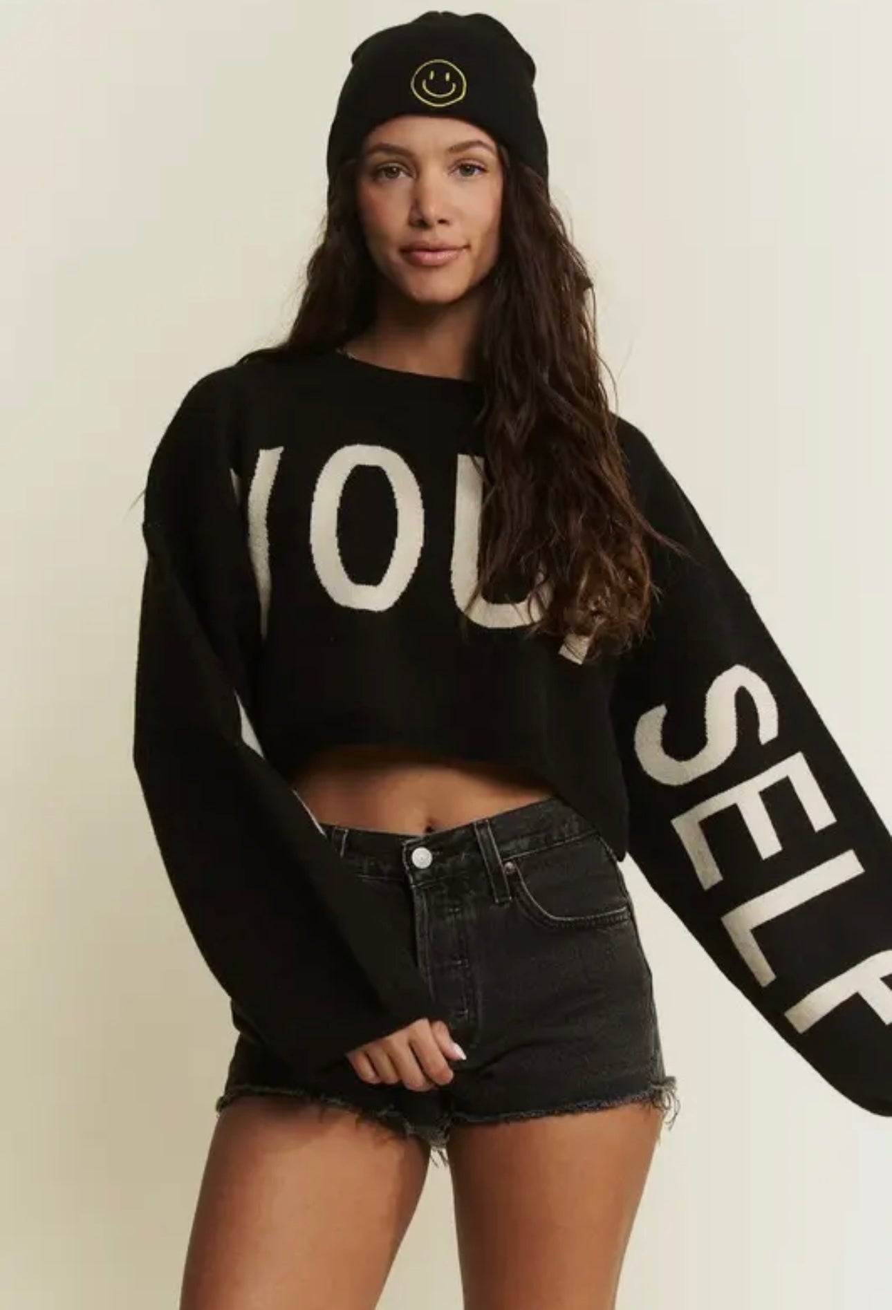 Be Your Self Crop Sweater