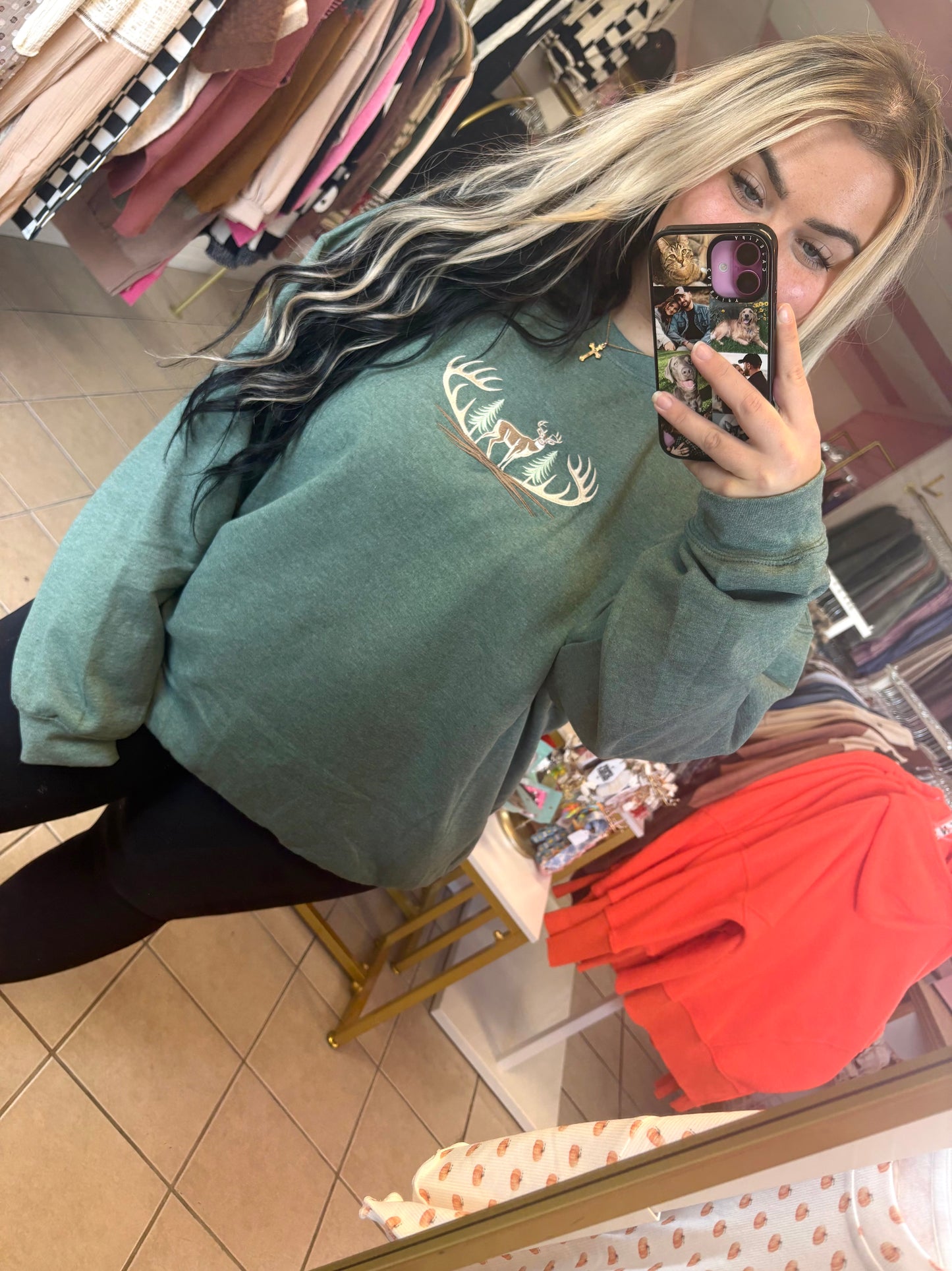 Embroidered Wilderness Crew