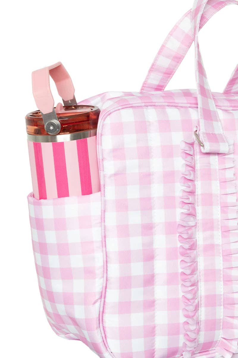 Sweet Pea Plaid Weekender Bag