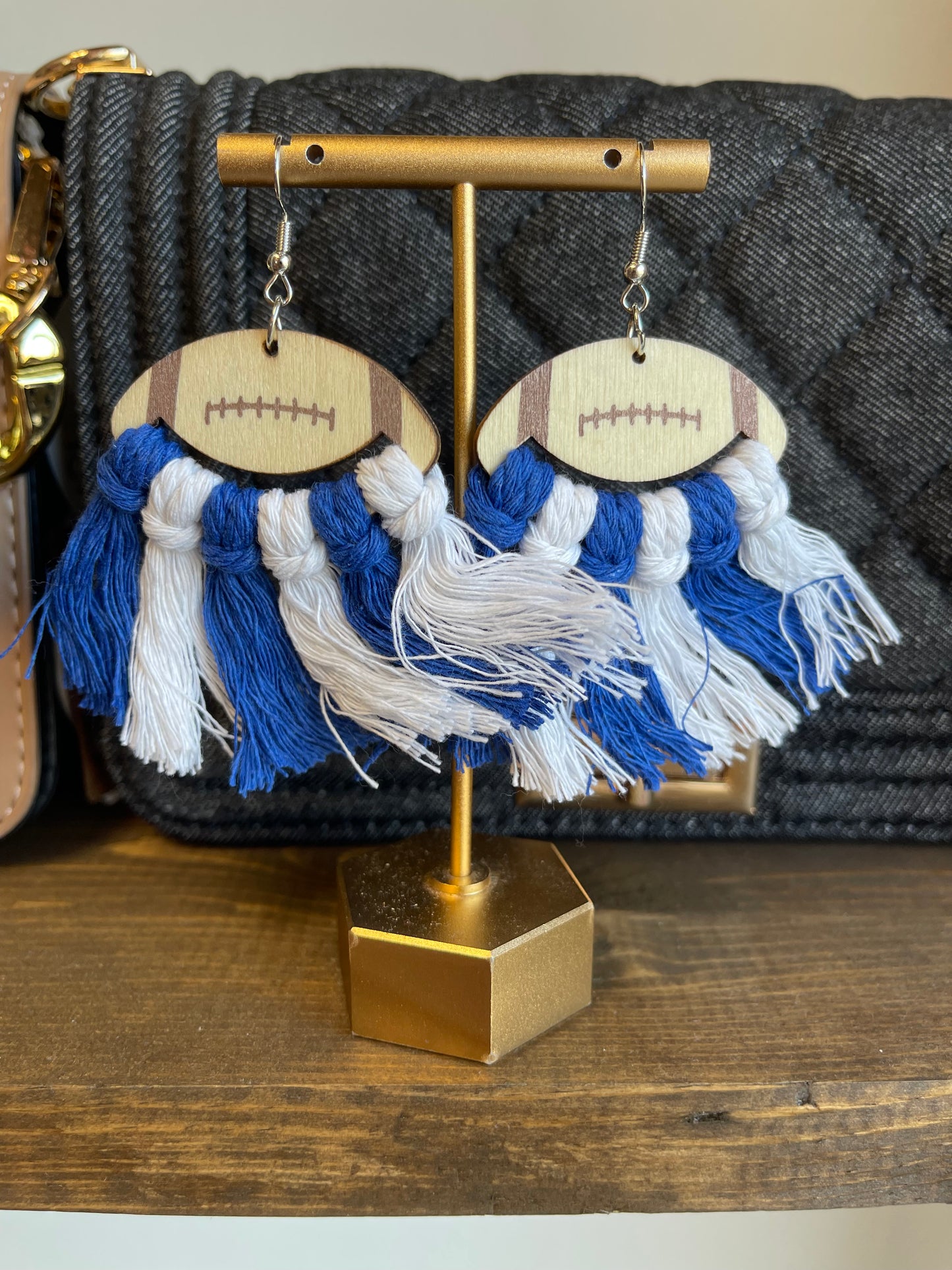 Football Fringe Earring