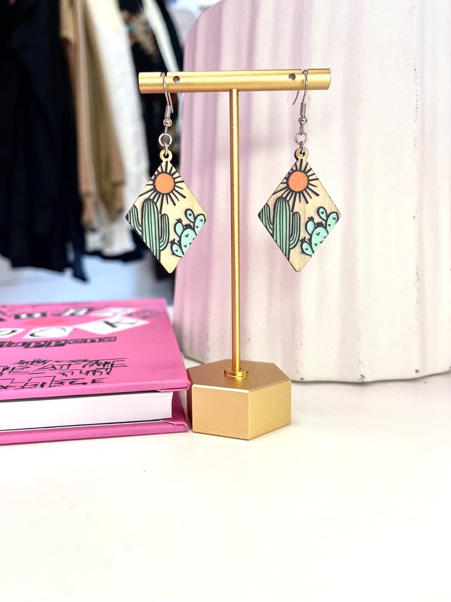 Diamond Cactus Earring