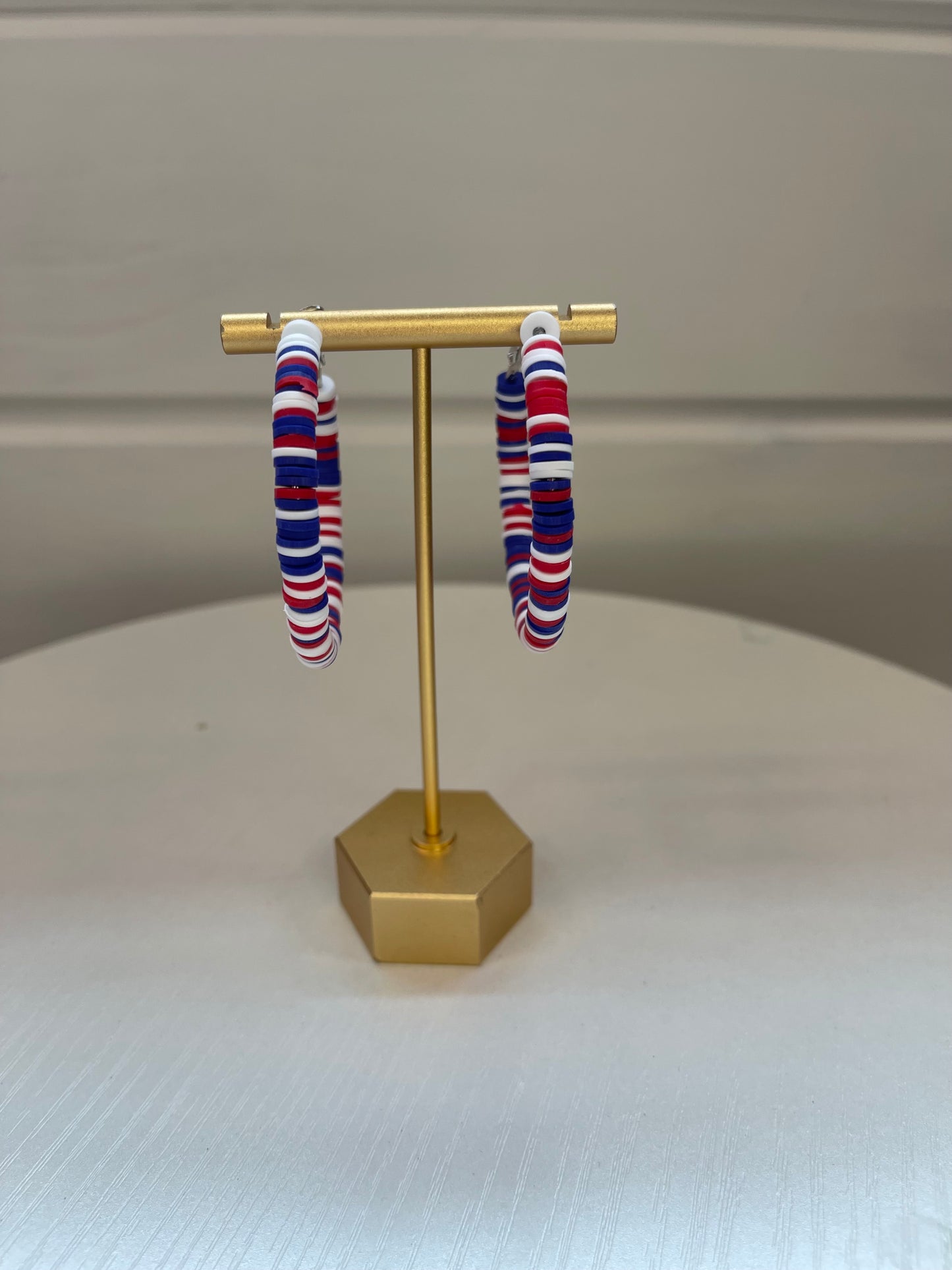 Merica Disc Hoop Earring