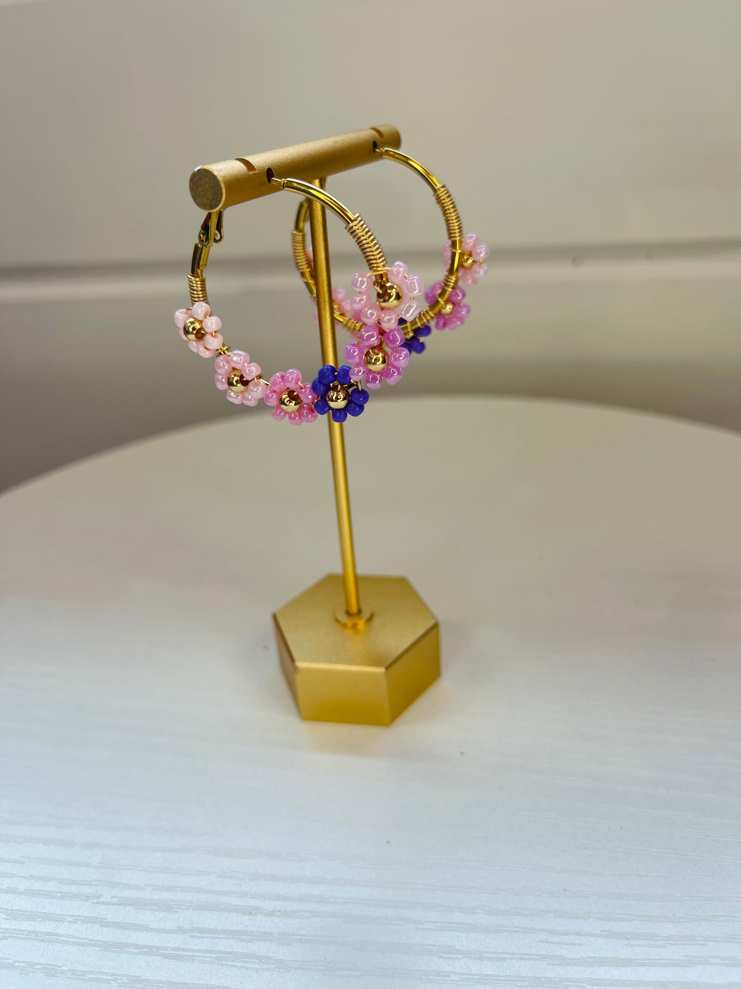 Flower Hoop Earring