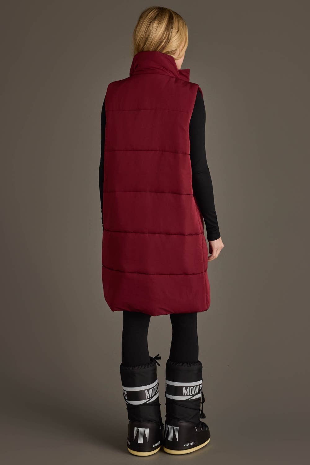 Burgundy Long Vest