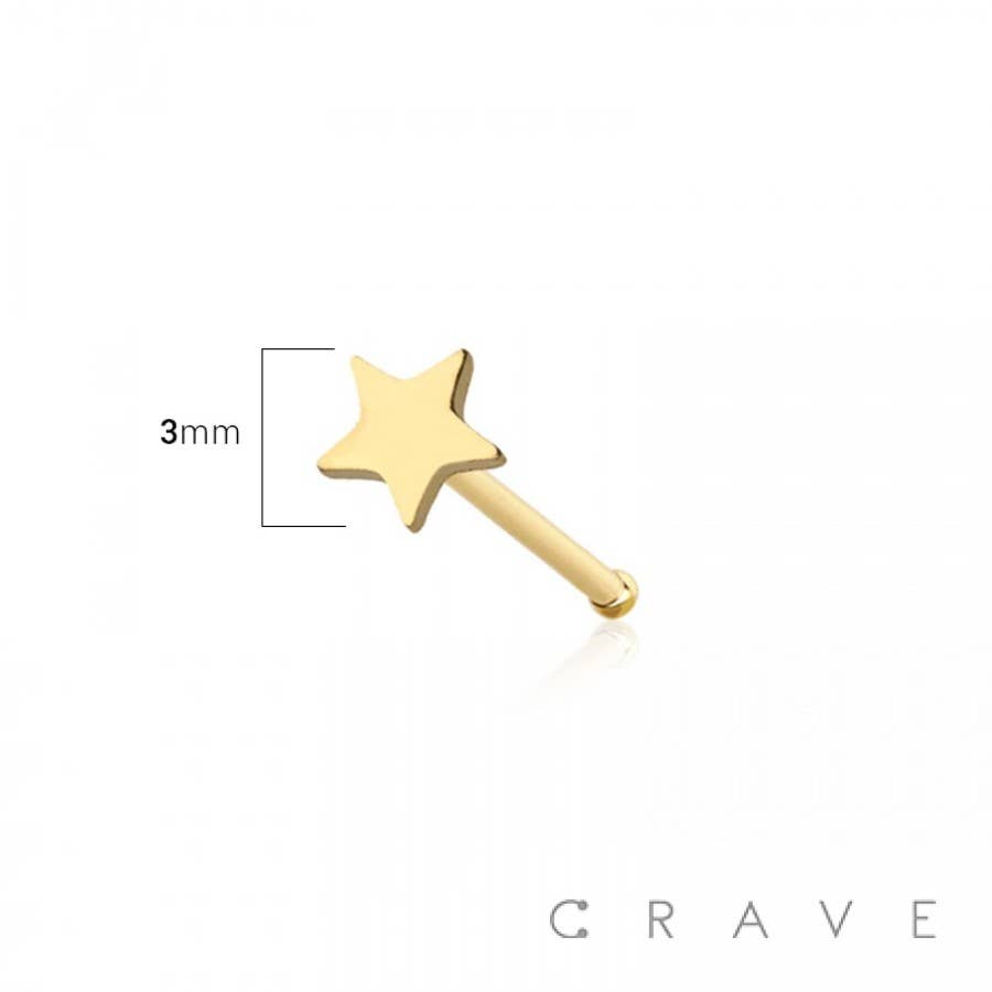 STAR FLAT HEAD 316L SURGICAL STEEL NOSE BONE
