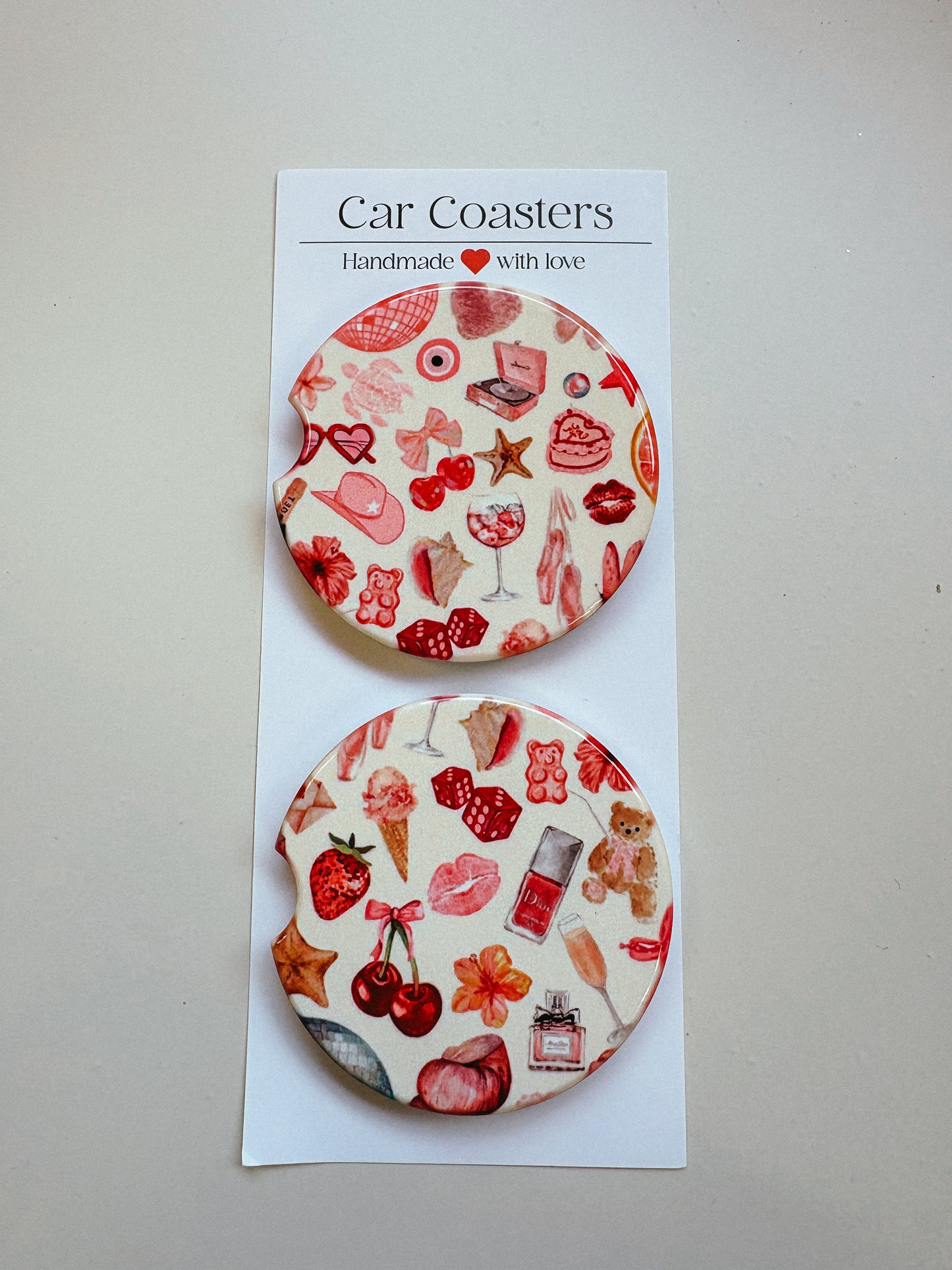 Girly Aesthetics Car Coaster