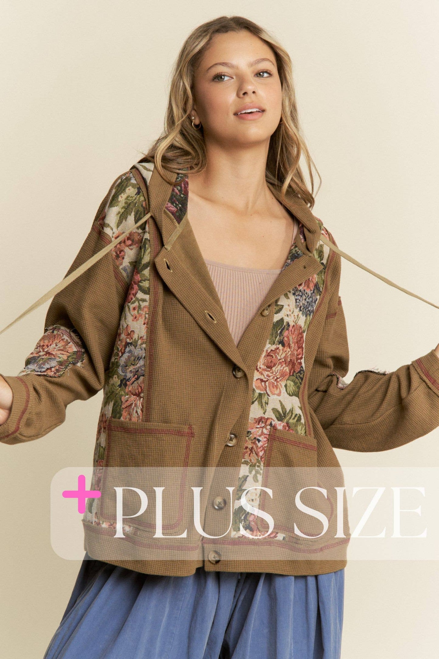 Teddy Bear Design Knit Hooded Jacket