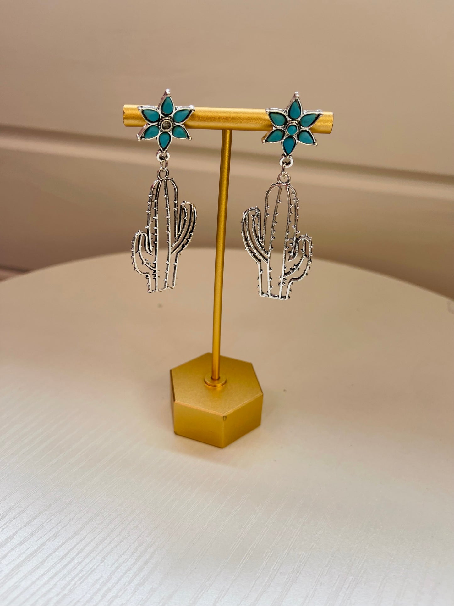 Cactus Stud Drop Earring