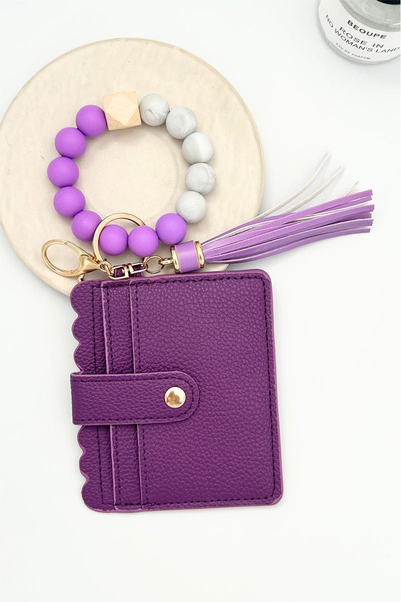 Scalloped Wristlet Wallet