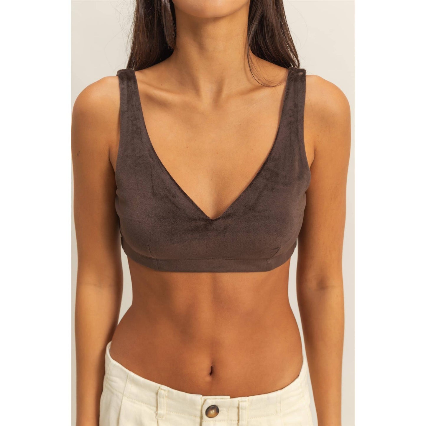 V-Neck Crop Bralette Top
