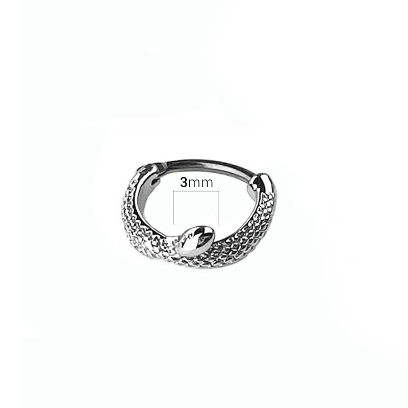 SNAKE HINGED SEGMENT HOOP RING 316L SS
