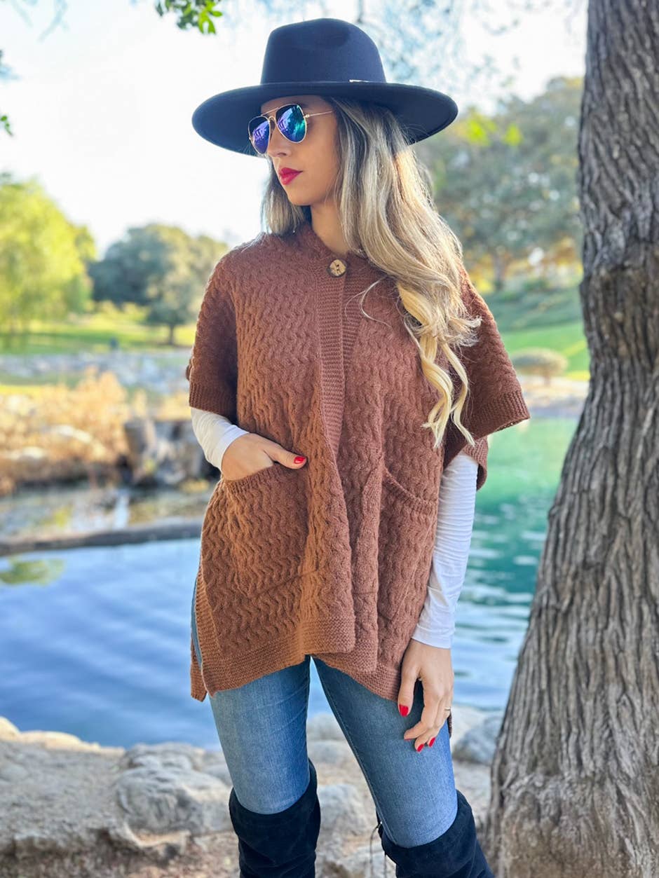 Savanna Sunset Poncho Cardigan