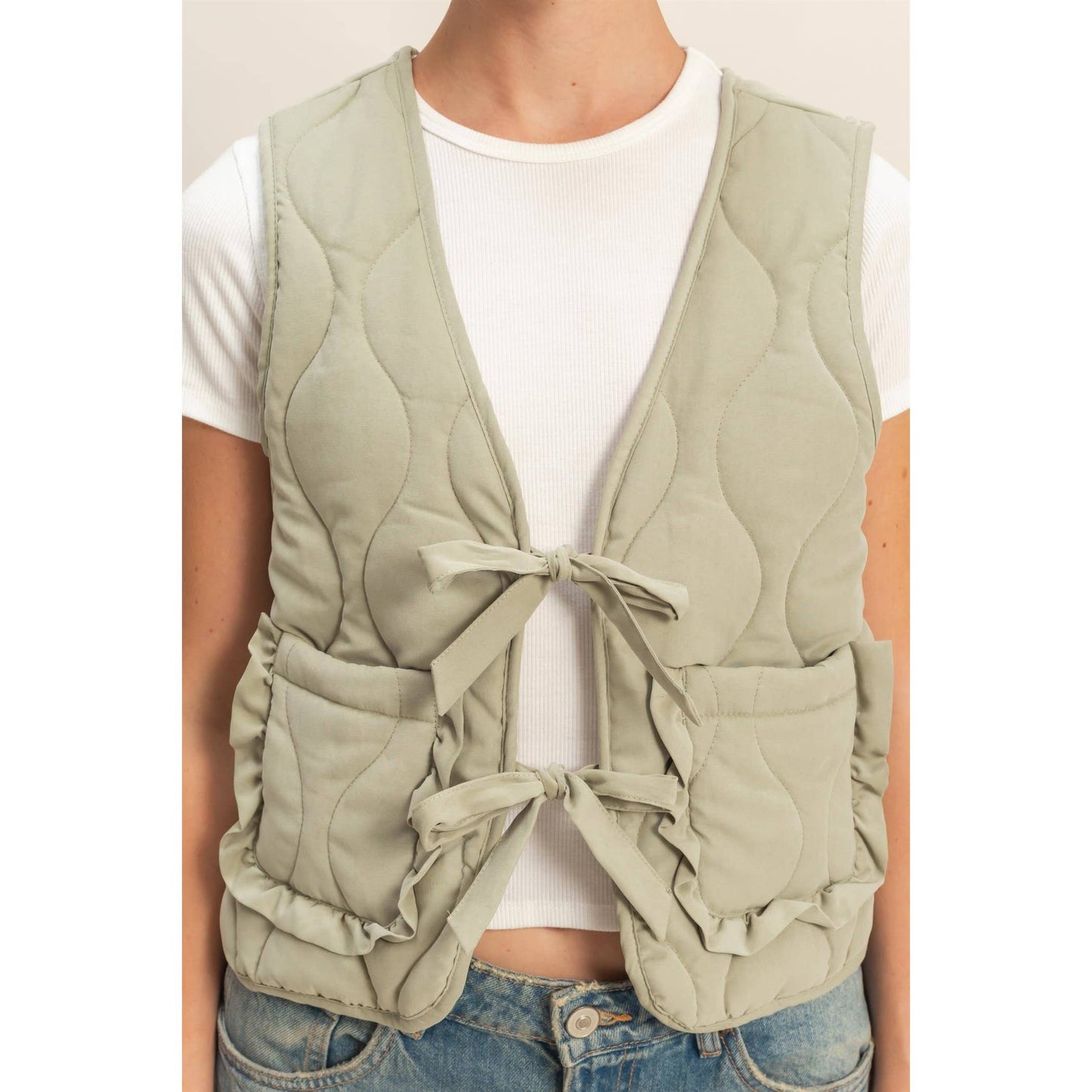 Garden Patch Tie-Front Vest