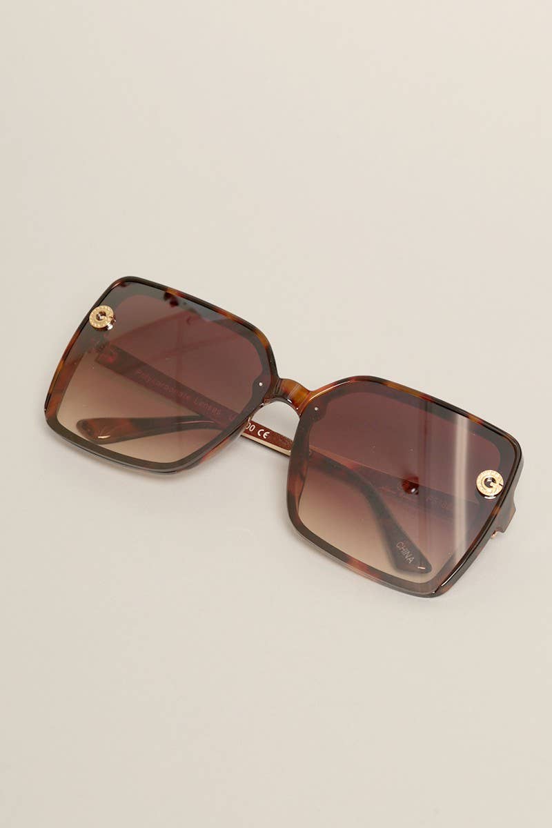 Women's Rectangular Shape Oversized Sunglasses