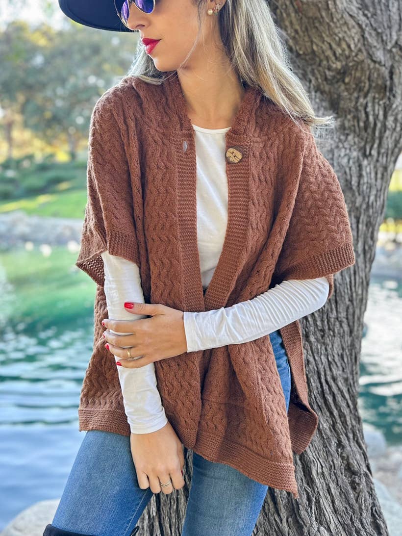 Savanna Sunset Poncho Cardigan