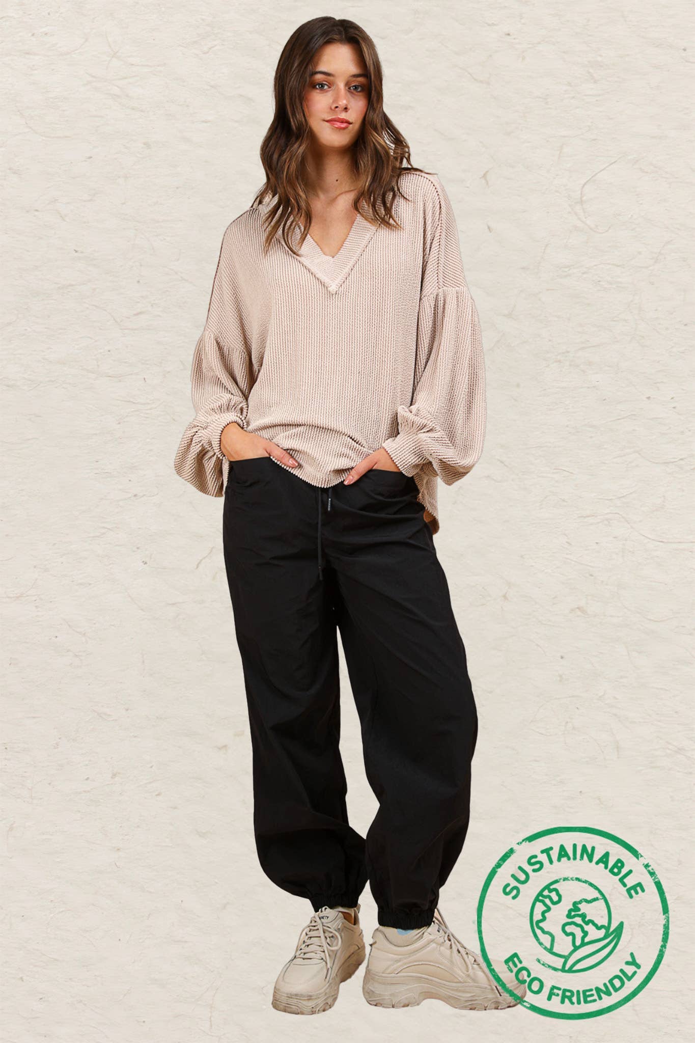ECO Side Smocking Activewear Jogger Pants