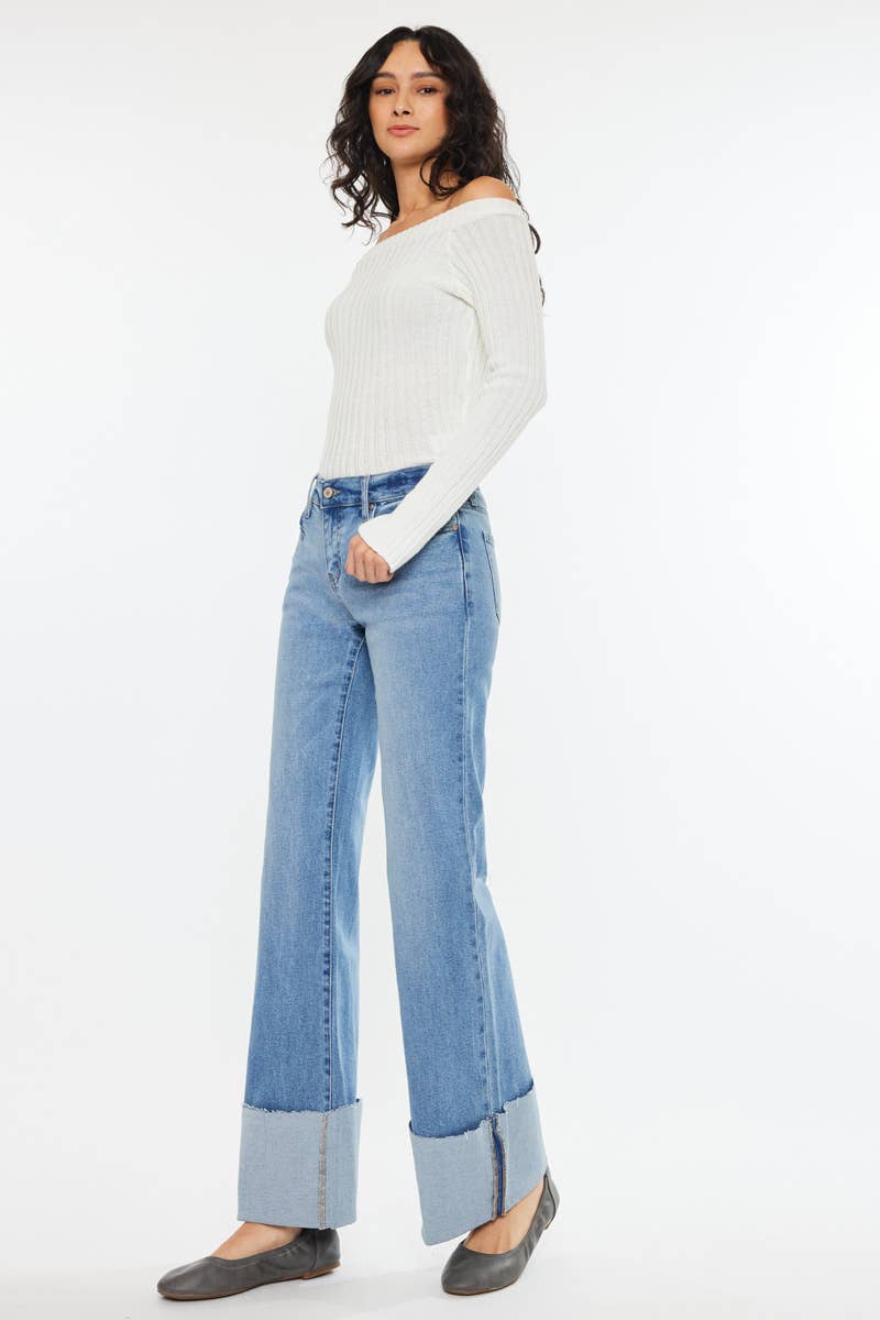 Kancan Mid Rise Flare Jeans