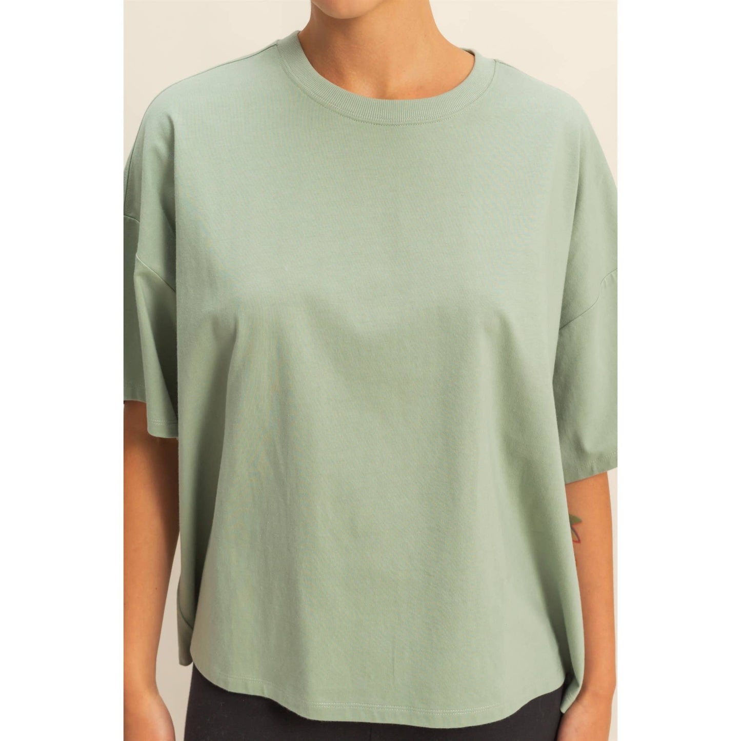 Crew Neck Short Sleeve Oversized T-Shirt