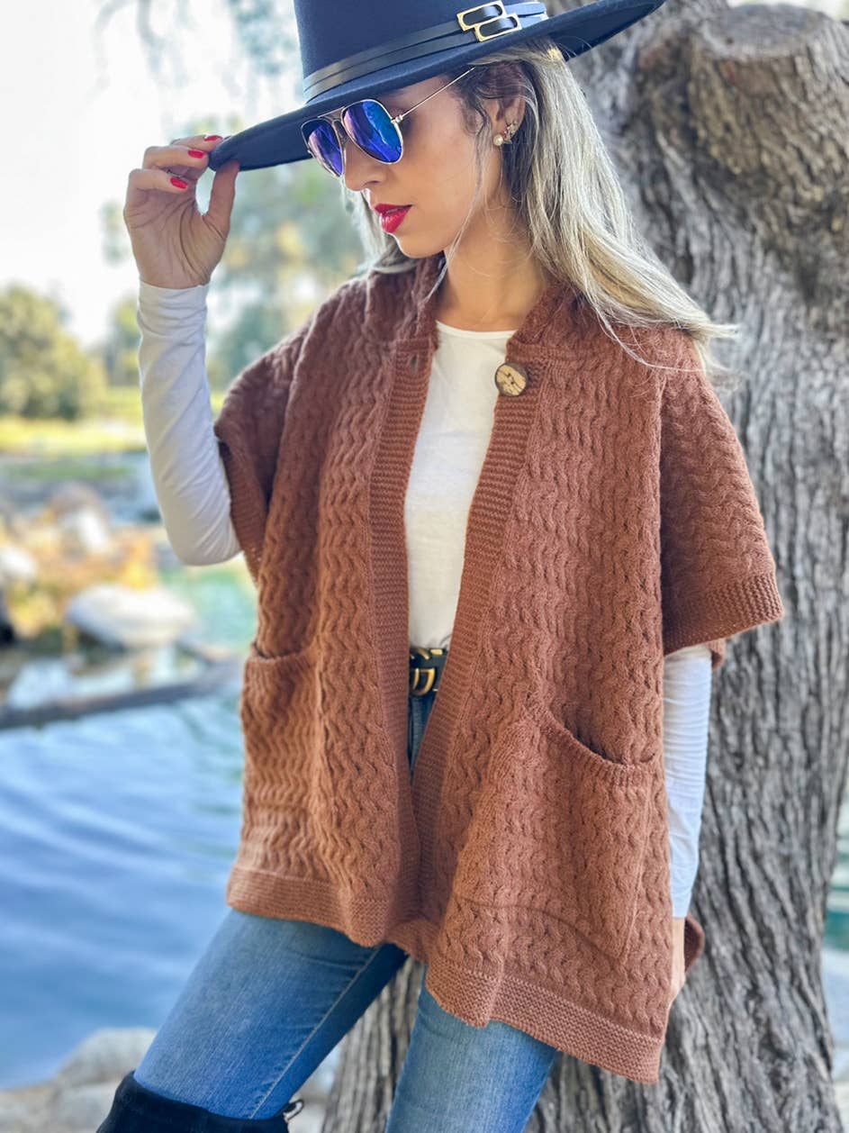 Savanna Sunset Poncho Cardigan