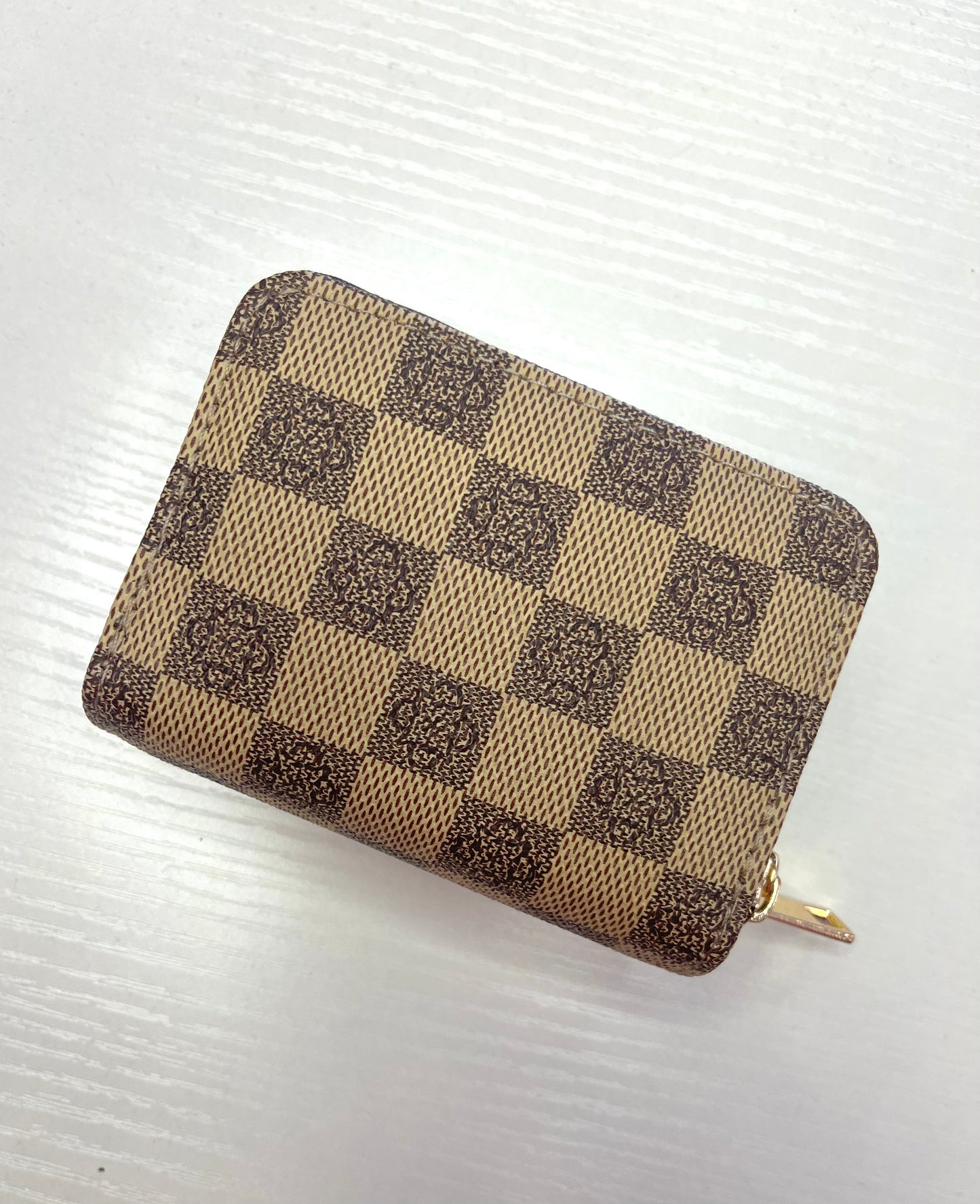 Large Checkered Wallet