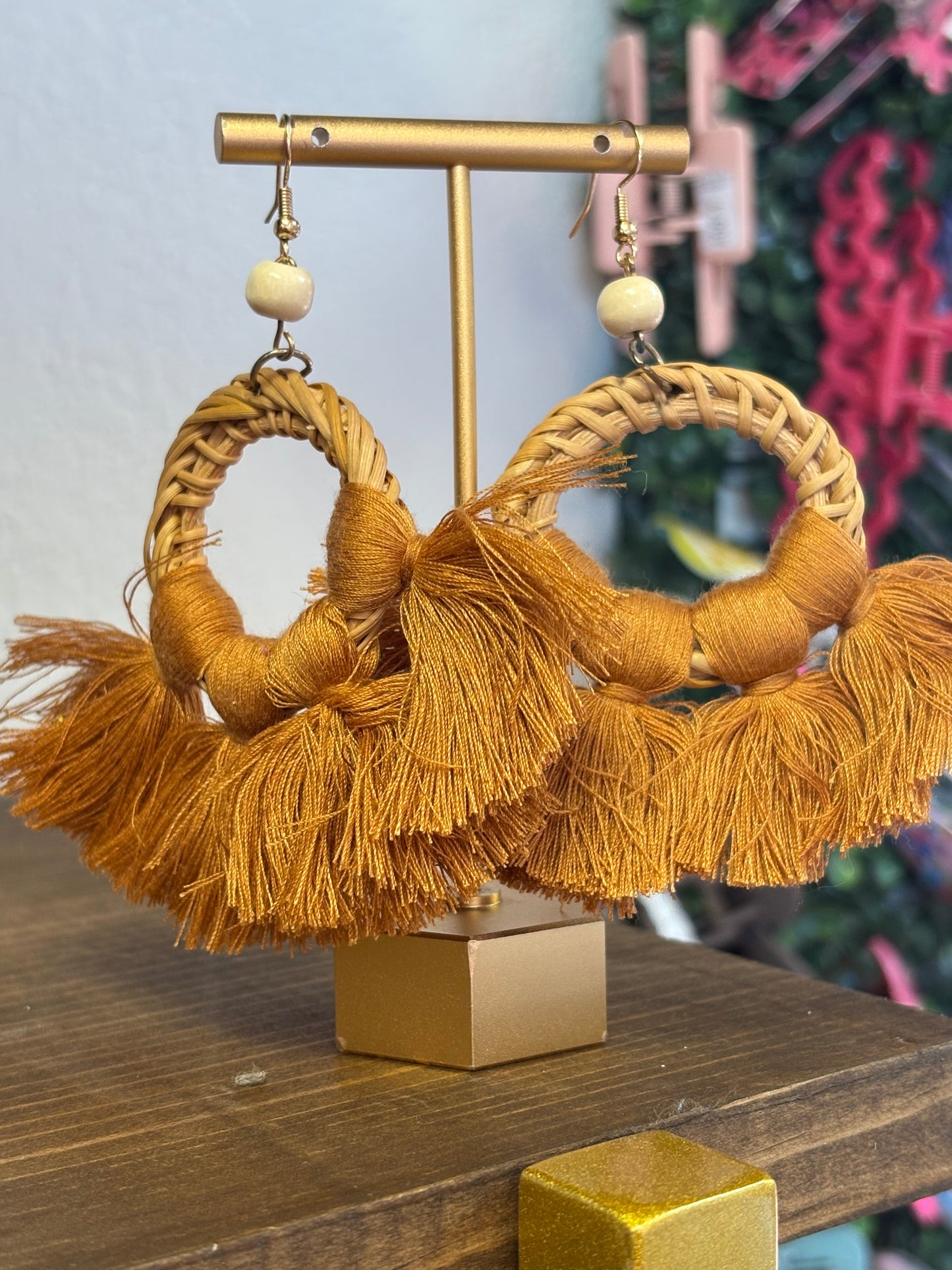 Bohemian Rattan Earrings