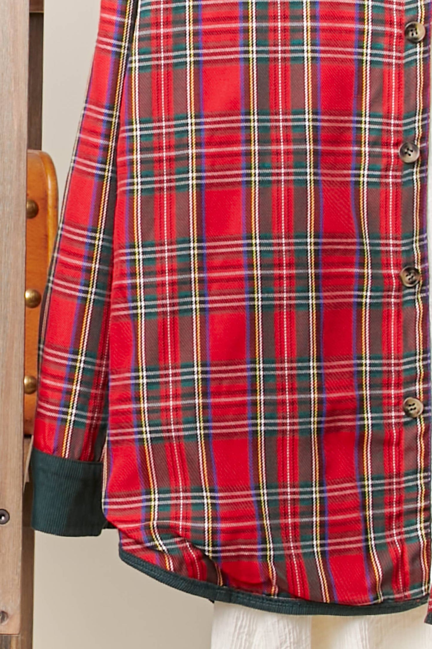 Reversible Corduroy and Plaid Button Down Shirt