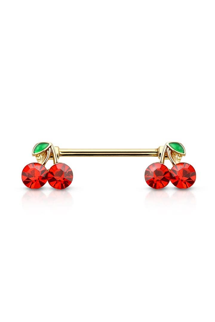 CHERRY ENDS 316L SURGICAL STEEL NIPPLE BARS