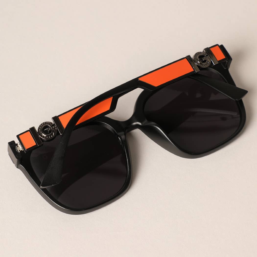 Women's Two-Toned Rectangular Frame Sunglasses