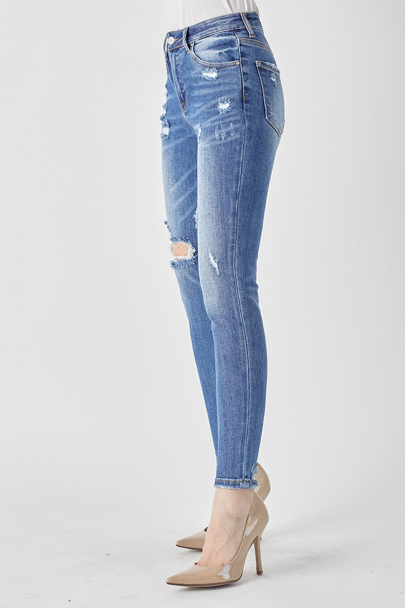 Plus Risen Distressed Ankle Skinny