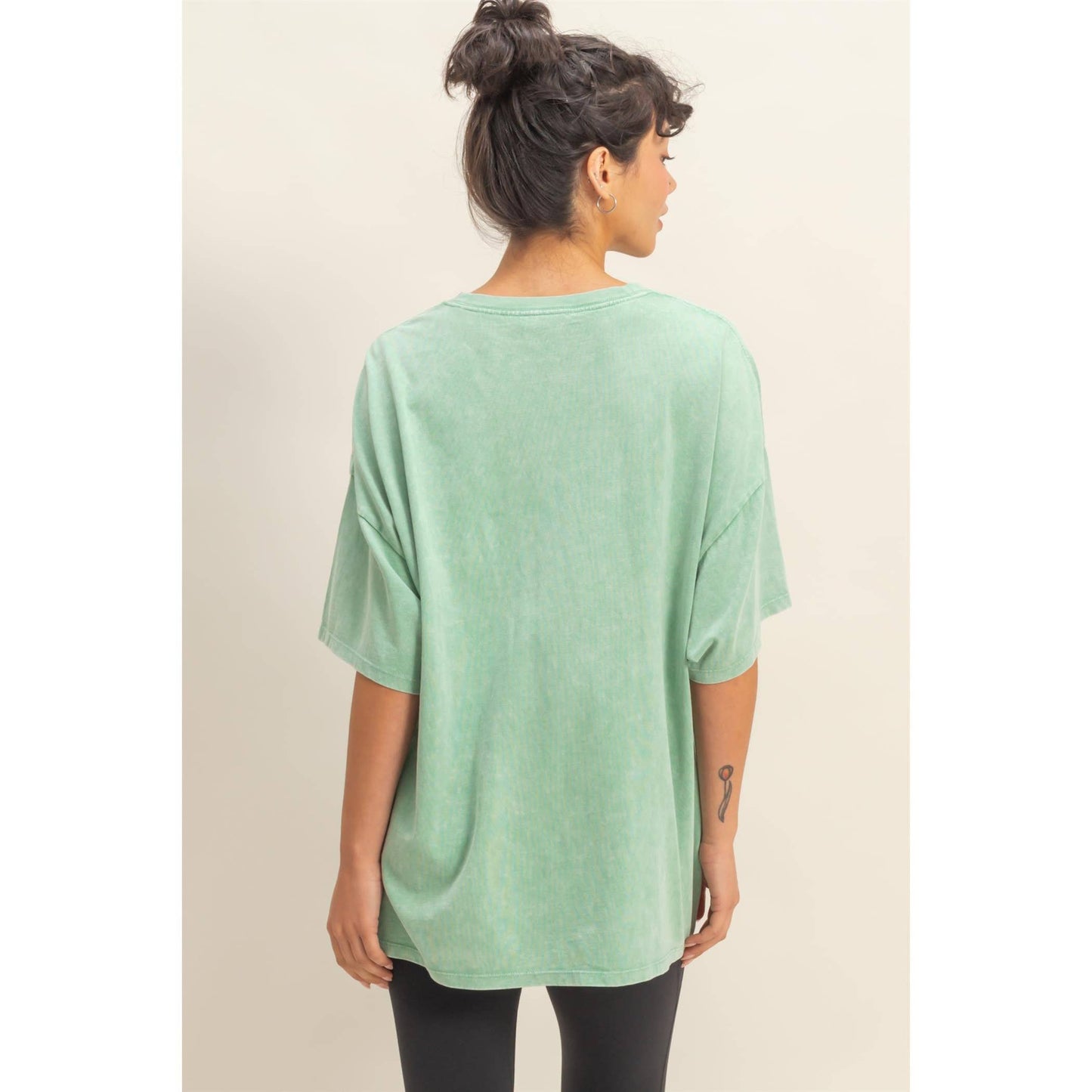 Mineral Wash Oversized Crew Neck Tee