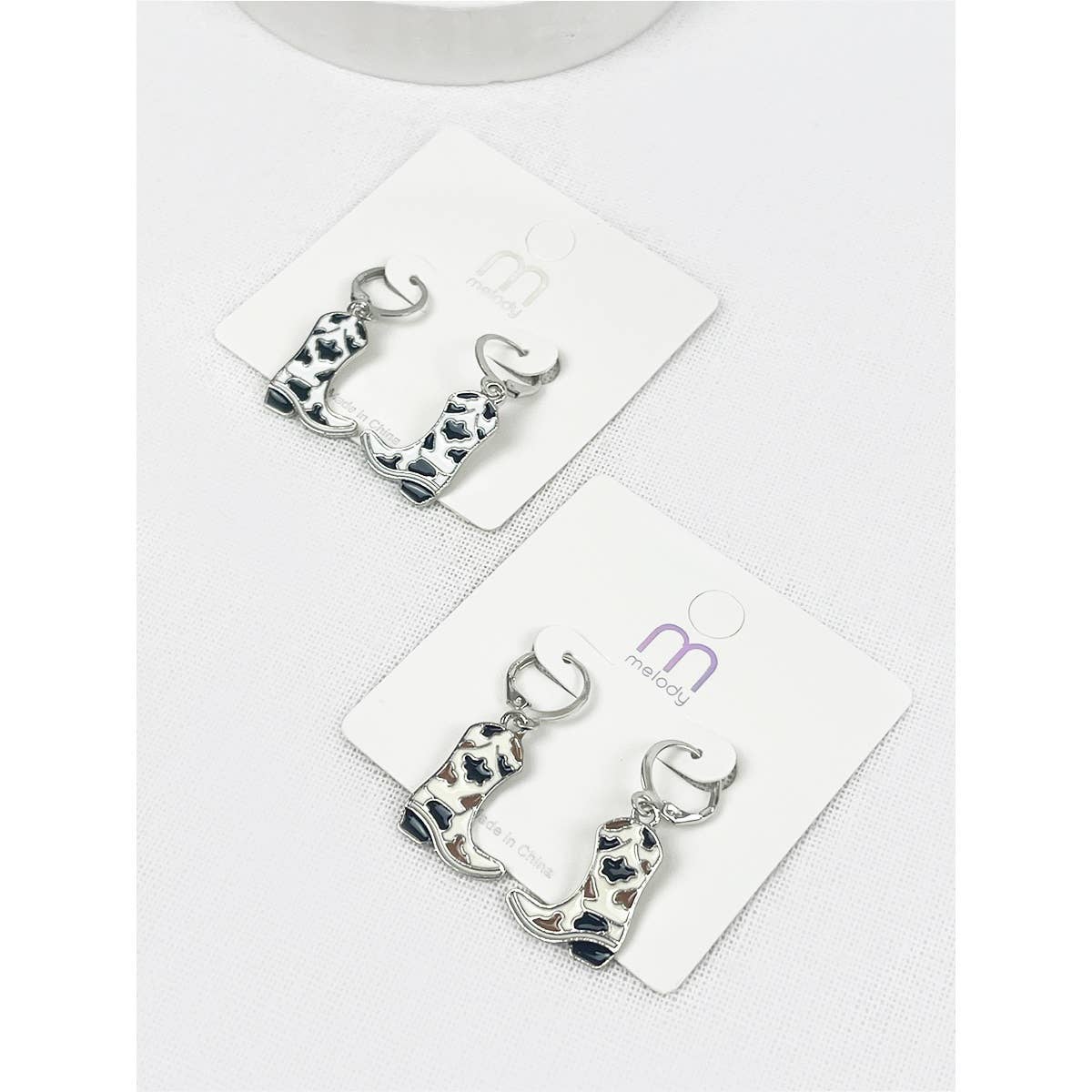 Western Cowgirl Boot Dangle Drop earrings