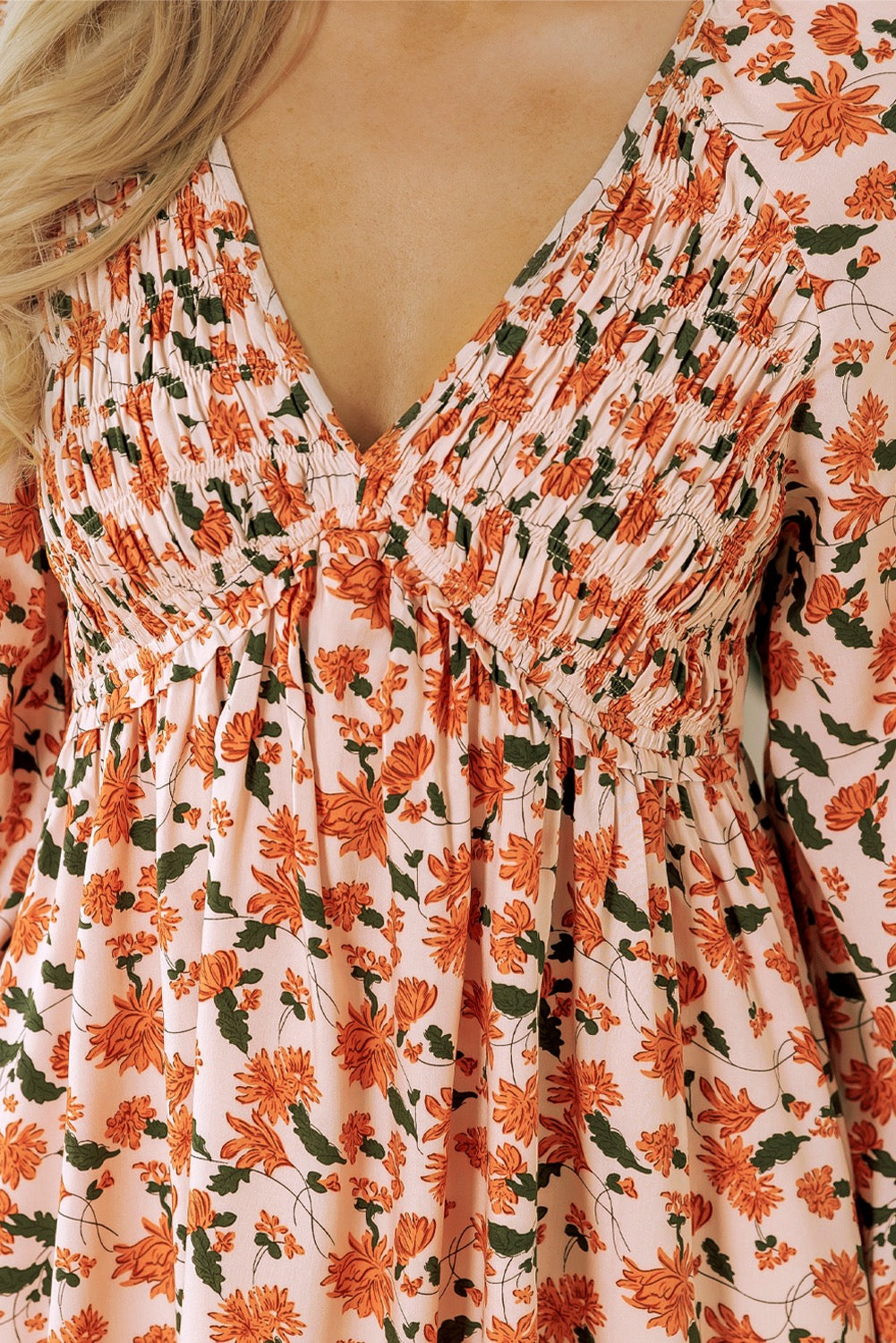Fall Floral Babydoll Dress