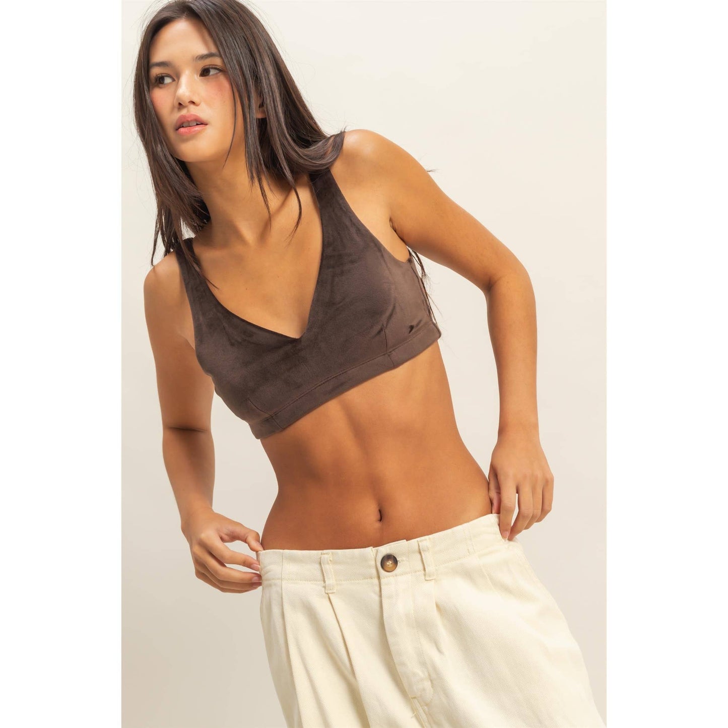 V-Neck Crop Bralette Top