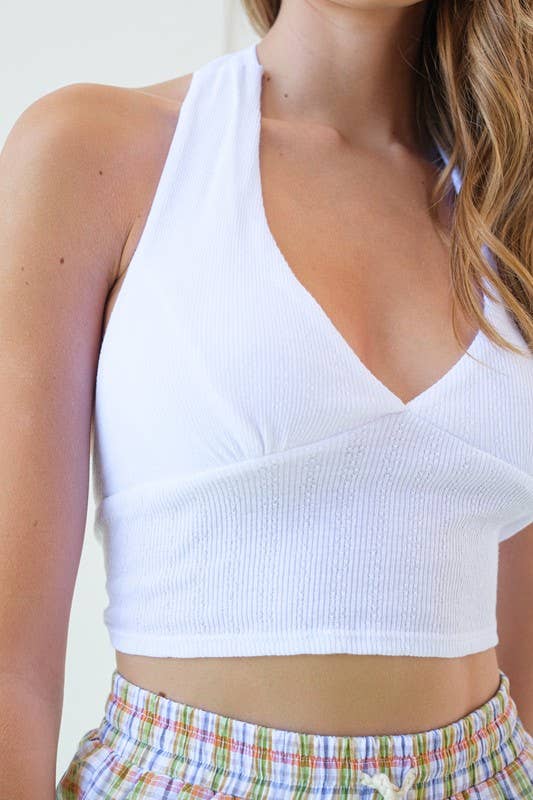 Rachel Halter Neck Crop Top