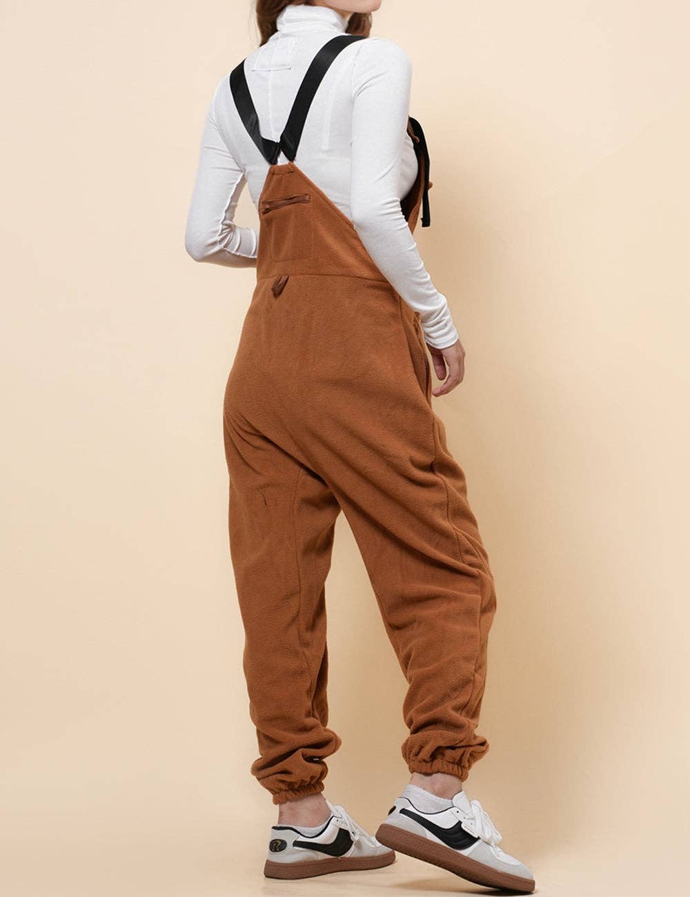 Ladies Fleece Sleeveless Jumpsuit Strape Shoulder Overall