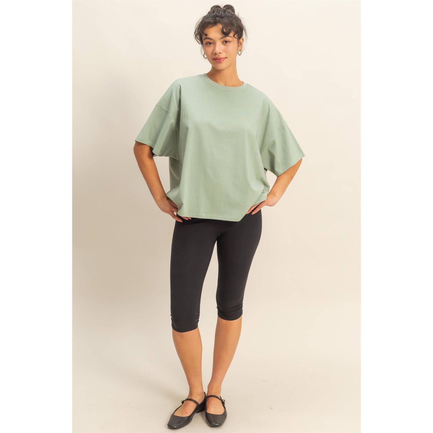 Crew Neck Short Sleeve Oversized T-Shirt