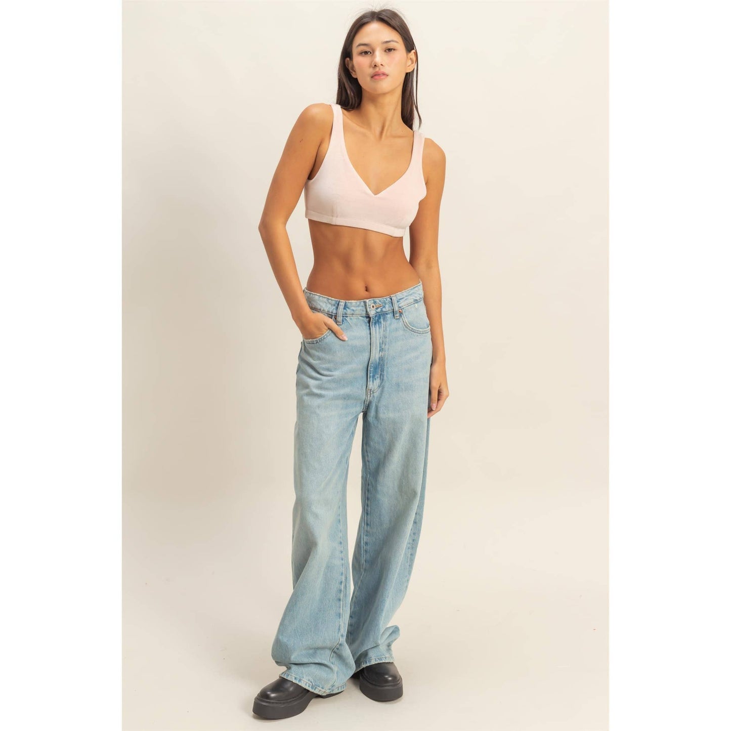 V-Neck Crop Bralette Top