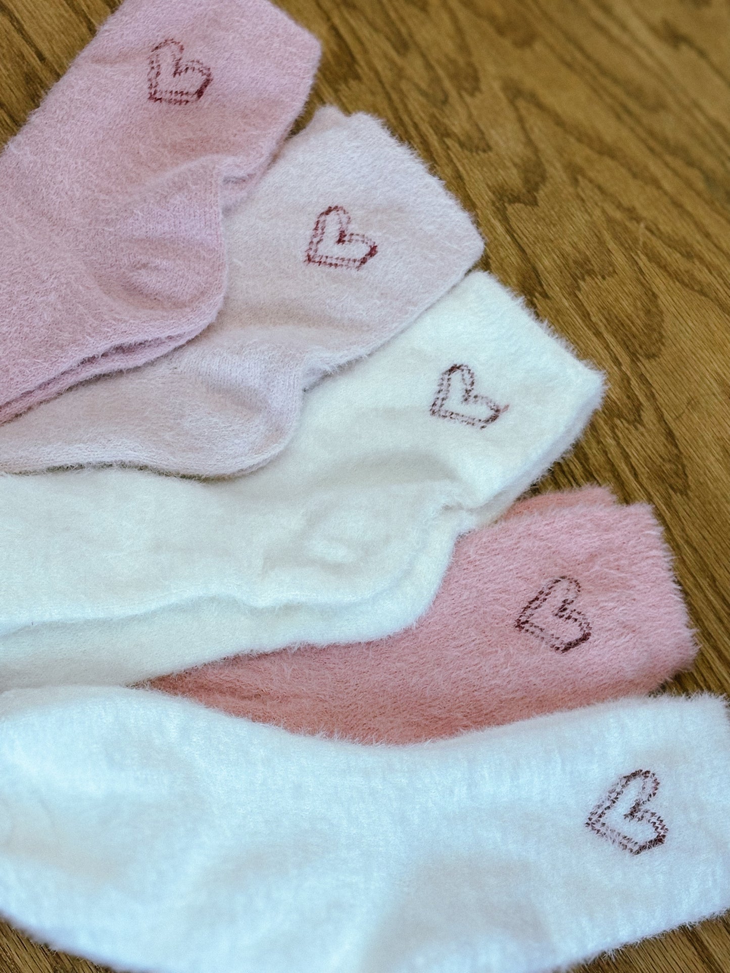 The Fuzzy Heart Socks