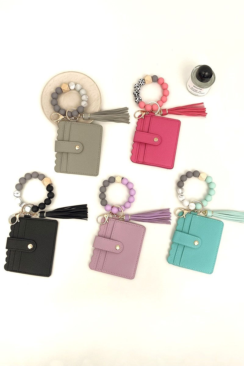 Scalloped Wristlet Wallet