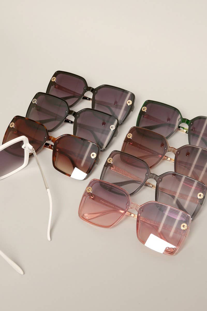 Women's Rectangular Shape Oversized Sunglasses