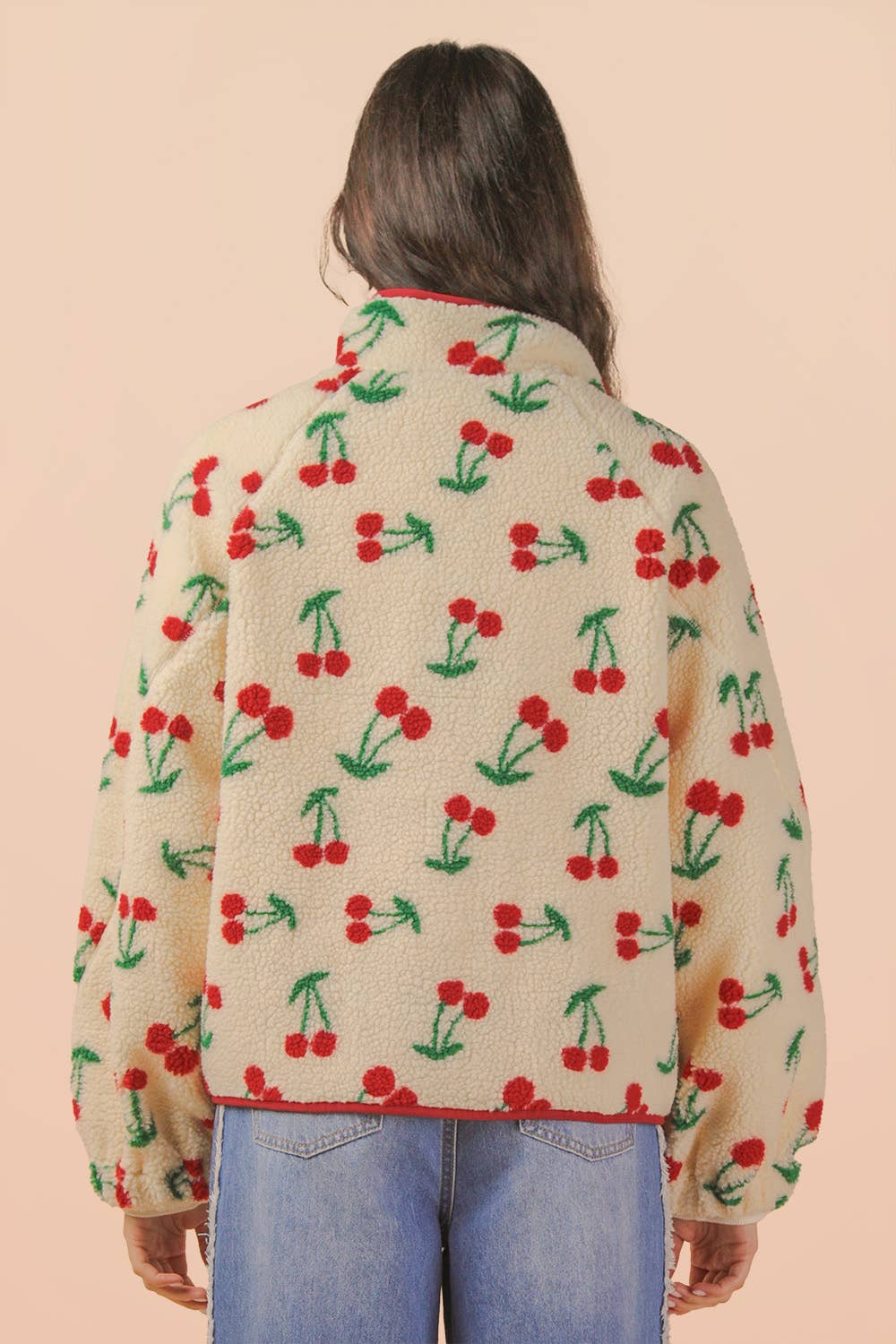 Wild Cherry Fleece Oversized Jacket