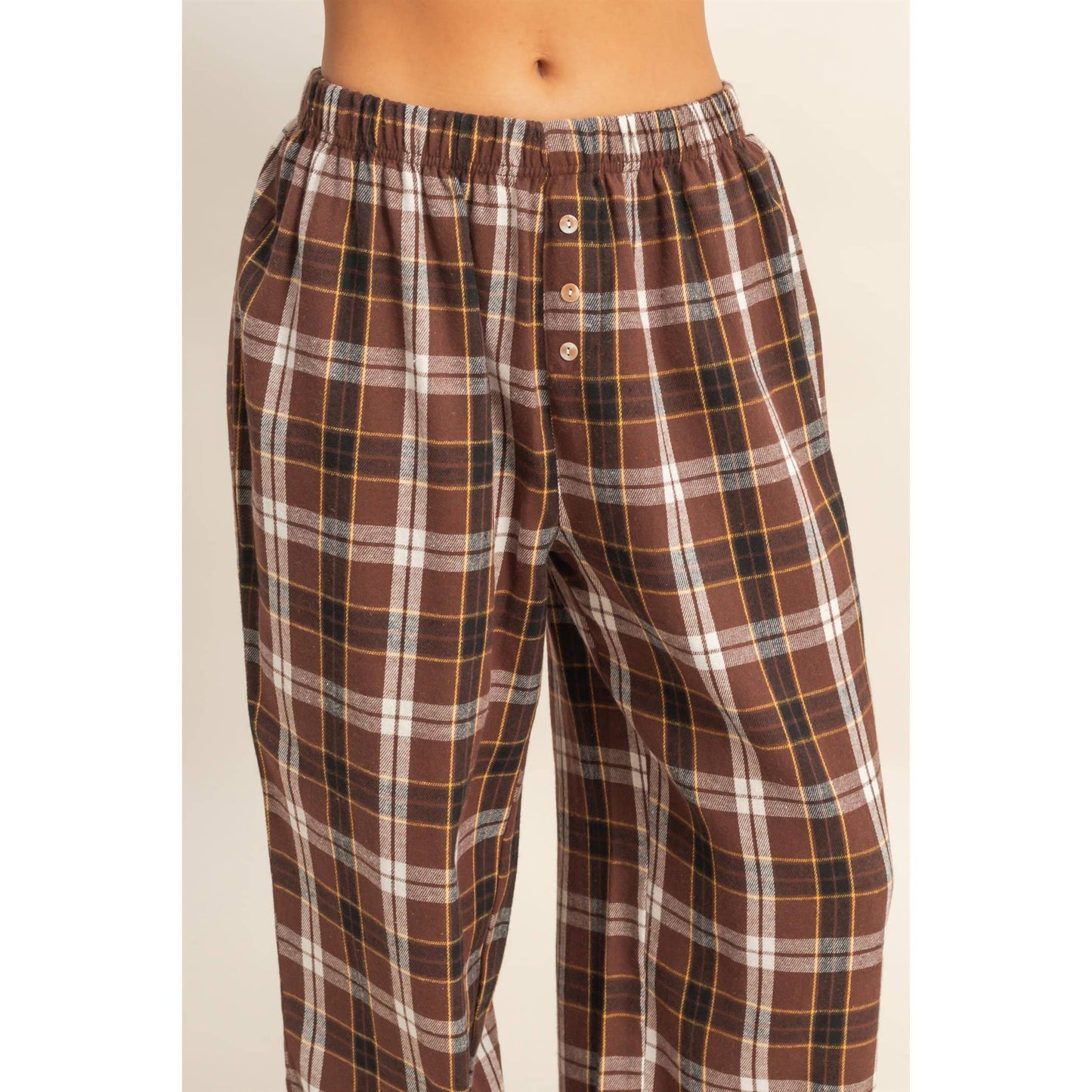 Plaid Wide Leg Lounge Pants