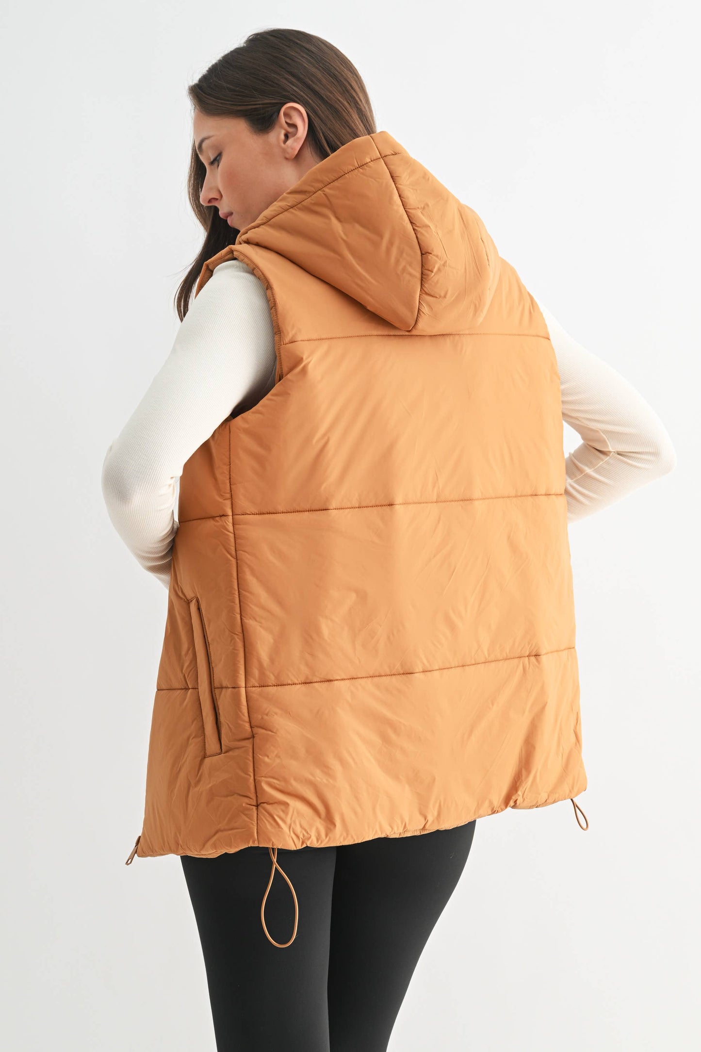 Longline High Neck Padded Vest
