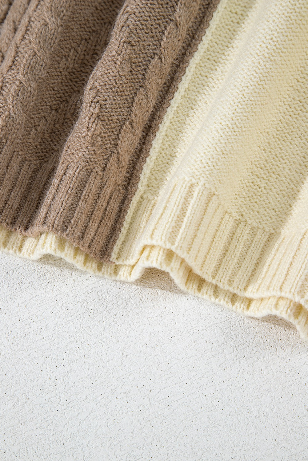 Plus Forest Green Cable Knits Sweater