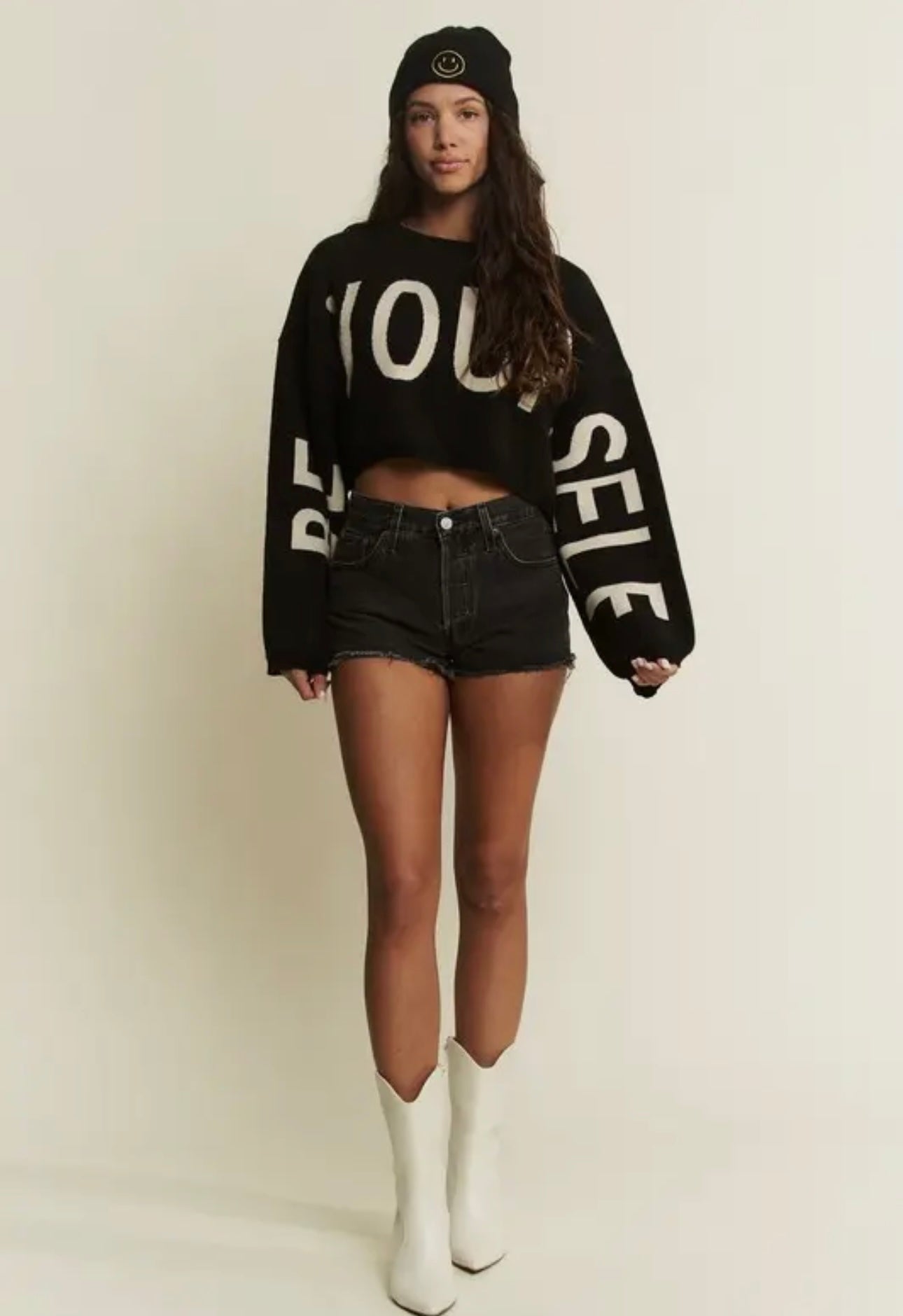 Be Your Self Crop Sweater