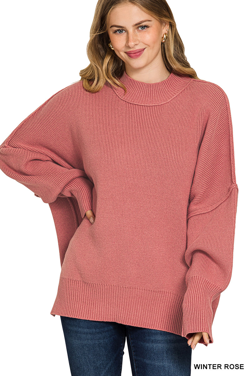 Winter Rose Oversized Sweater