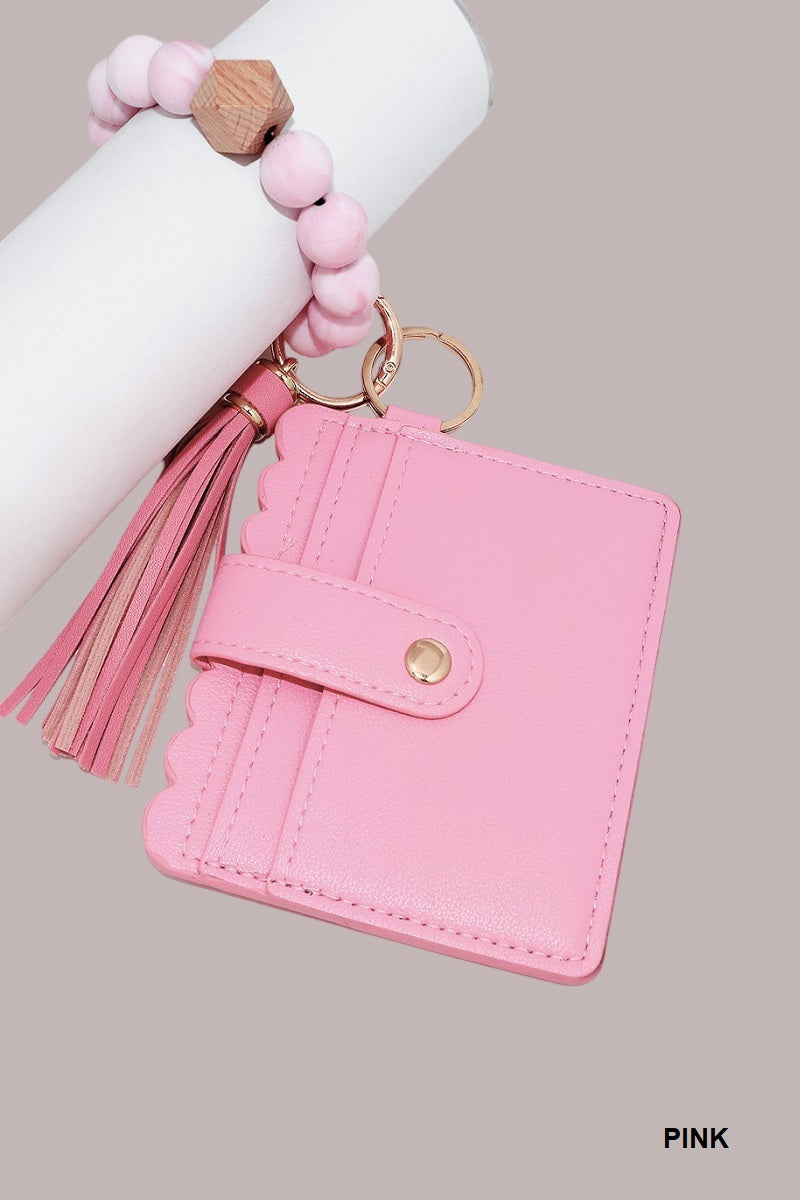 Scalloped Wristlet Wallet