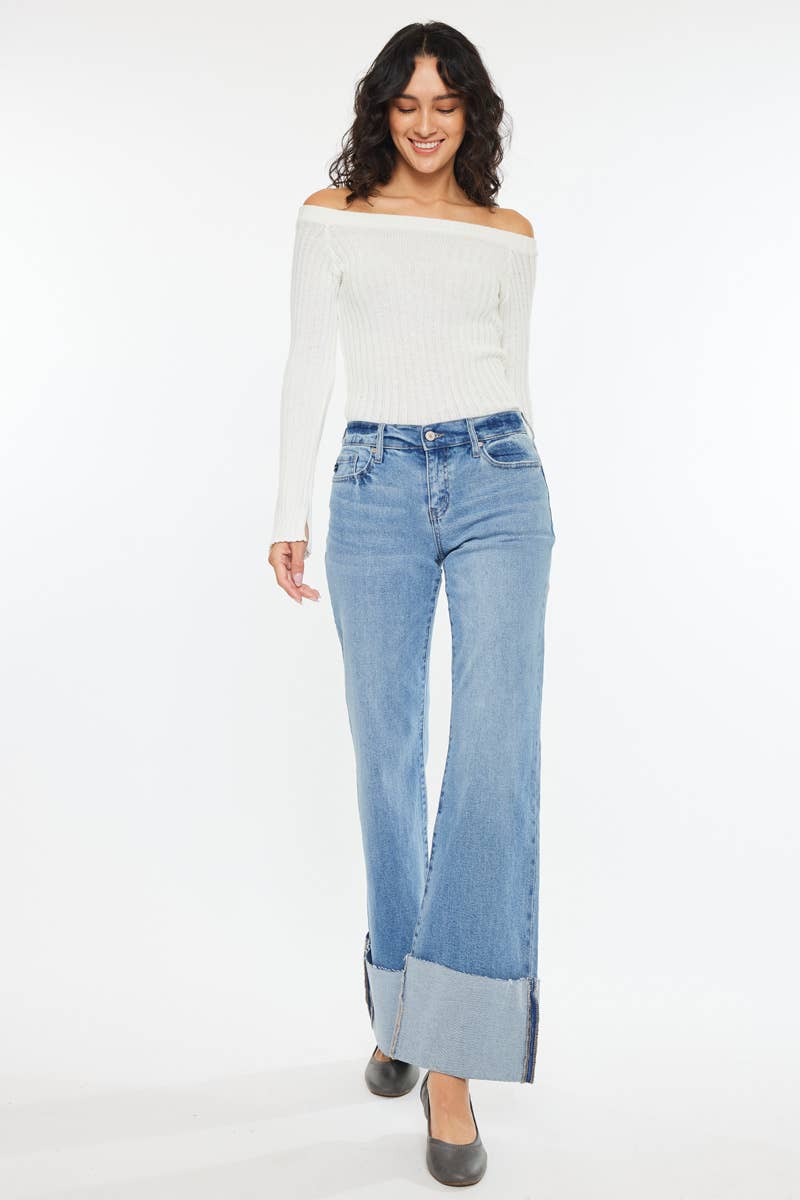 Kancan Mid Rise Flare Jeans