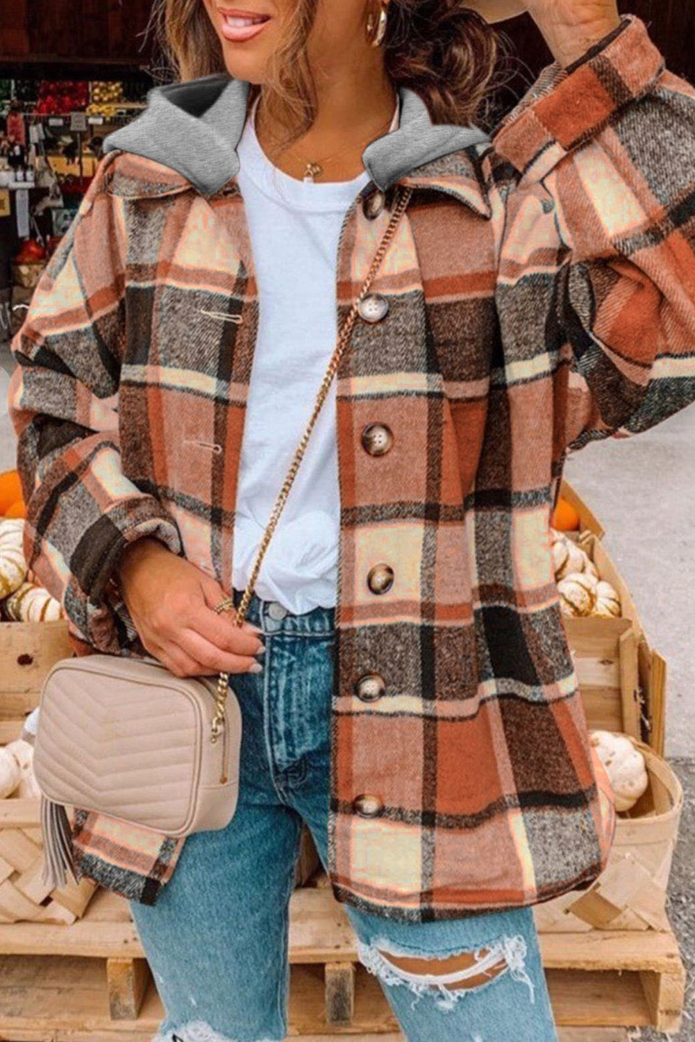 Autumn Harvest Hooded Shacket